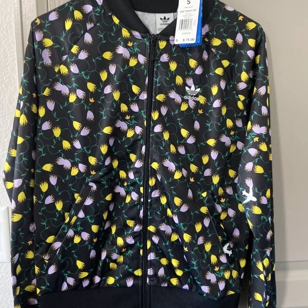 Adidas Originals All Over Print Jacket S Tulips